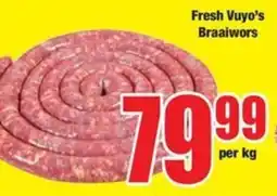 Boxer Fresh Vuyo's Braaiwors offer