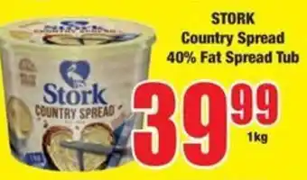 Boxer STORK Country Spread 40% Fat Spread Tub offer