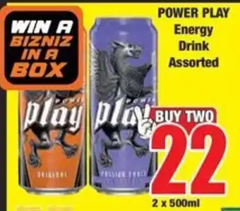 Boxer POWER PLAY Energy Drink Assorted offer