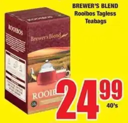 Boxer BREWER'S BLEND Rooibos Tagless Teabags offer