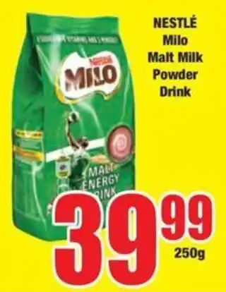 Boxer NESTLÉ Milo Malt Milk Powder Drink offer