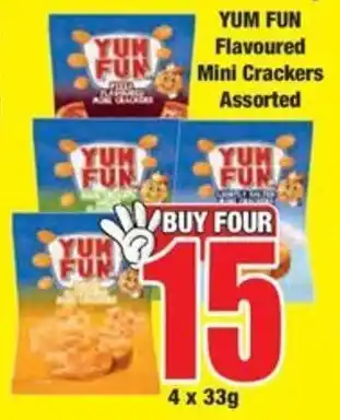 Boxer YUM FUN Flavoured Mini Crackers Assorted offer