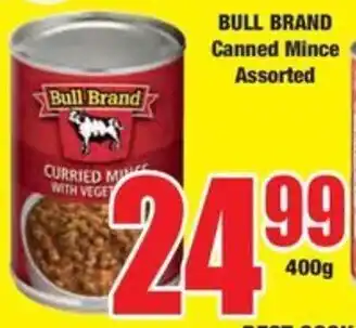 Boxer BULL BRAND Canned Mince Assorted offer