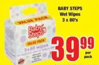 Boxer BABY STEPS Wet Wipes offer