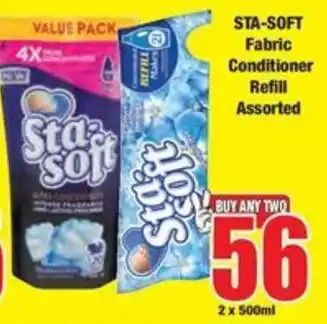 Boxer STA-SOFT Fabric Conditioner Refill Assorted offer