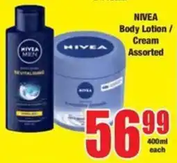 Boxer NIVEA Body Lotion/ Cream Assorted offer