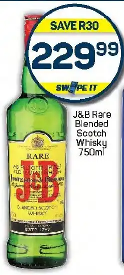 Pick n Pay Hypermarket J&B Rare Blended Scotch Whisky offer