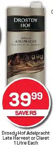 Pick n Pay Hypermarket Drosdy Hof Adelpracht Late Harvest or Claret offer