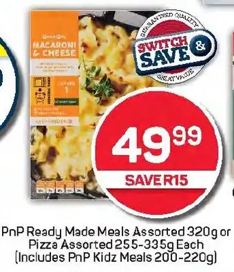 Pick n Pay Hypermarket PnP Ready Made Meals Assorted or Pizza Assorted (Includes PnP Kidz Meals) offer