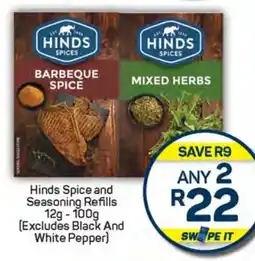 Pick n Pay Hypermarket Hinds Spice and Seasoning Refills (Excludes Black And White Pepper) offer