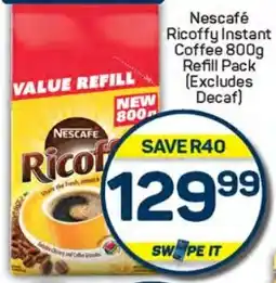 Pick n Pay Hypermarket Nescafé Ricoffy Instant Coffee Refill Pack (Excludes Decaf) offer