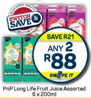 Pick n Pay Hypermarket PnP Long Life Fruit Juice Assorted offer