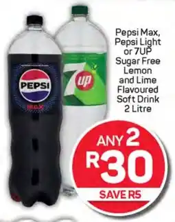 Pick n Pay Hypermarket Pepsi Max, Pepsi Light or 7UP Sugar Free Lemon and Lime Flavoured Soft Drink offer