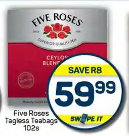 Pick n Pay Hypermarket Five Roses Tagless Teabags offer