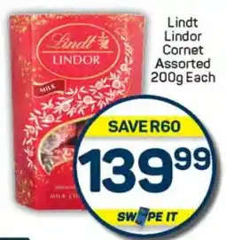 Pick n Pay Hypermarket Lindt Lindor Cornet Assorted offer