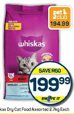 Pick n Pay Hypermarket Whiskas Dry Cat Food Assorted offer