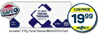 Pick n Pay Hypermarket no name 2 Ply Facial Tissues White offer