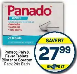 Pick n Pay Hypermarket Panado Pain & Fever Tablets Blister or Spartan Pack offer