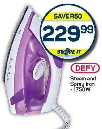 Pick n Pay Hypermarket DEFY Steam and Spray Iron offer