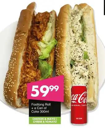 Save Hyper Footlong Roll + a Can of Coke offer