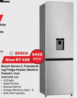 Expert Bosch Series 2, Freestand- ing Fridge-freezer (Bottom freezer), Inox offer