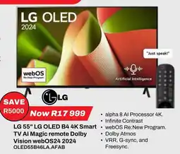 Expert LG 55" LG OLED B4 4K Smart TV AI Magic remote Dolby Vision webOS24 2024 offer