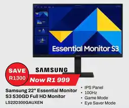 Expert Samsung 22" Essential Monitor S3 S30GD Full HD Monitor offer