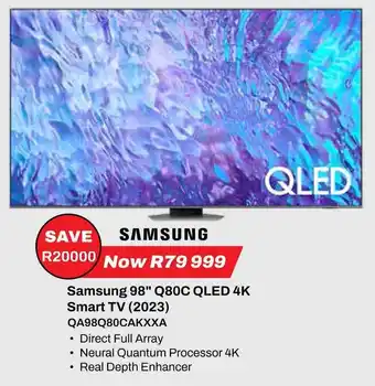 Expert Samsung 98" Q80C QLED 4K Smart TV (2023) offer