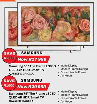 Expert Samsung 55" The Frame LS03D QLED 4K HDR Smart TV offer