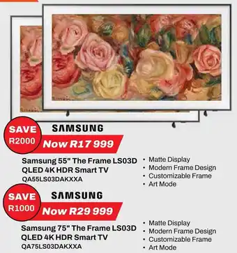 Expert Samsung 75" The Frame LS03D QLED 4K HDR Smart TV offer