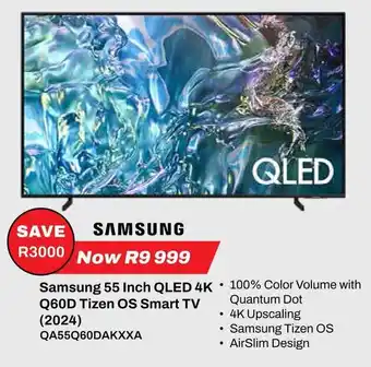 Expert Samsung 55 Inch QLED 4K Q60D Tizen OS Smart TV (2024) offer