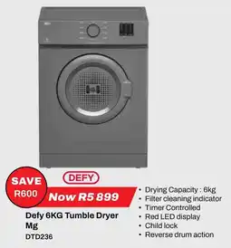 Expert Defy Tumble Dryer Mg DTD236 offer