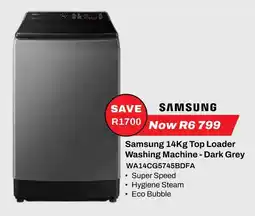 Expert Samsung Top Loader Washing Machine - Dark Grey offer