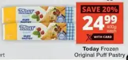 Checkers Today Frozen Original Puff Pastry offer