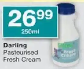 Checkers Darling Pasteurised Fresh Cream offer