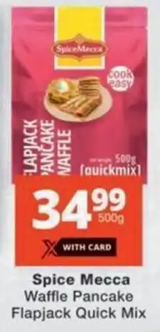 Checkers Spice Mecca Waffle Pancake Flapjack Quick Mix offer