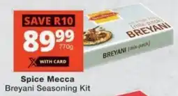 Checkers Spice Mecca Breyani Seasoning Kit offer