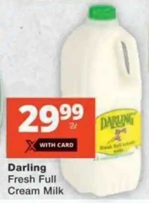 Checkers Darling Fresh Full Cream Milk offer