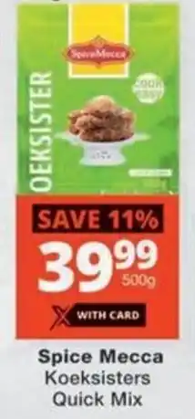 Checkers Spice Mecca Koeksisters Quick Mix offer