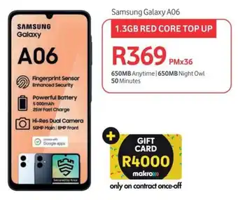 Makro Samsung Galaxy A06 offer