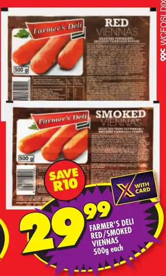 Shoprite Farmer's deli red/smoked viennas offer