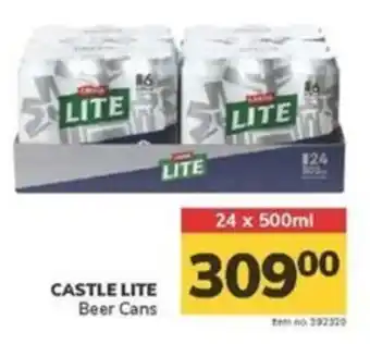 Jumbo CASTLE LITE Beer Cans offer