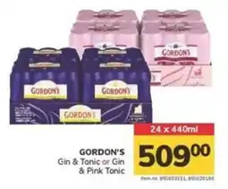 Jumbo GORDON'S Gin & Tonic or Gin & Pink Tonic offer