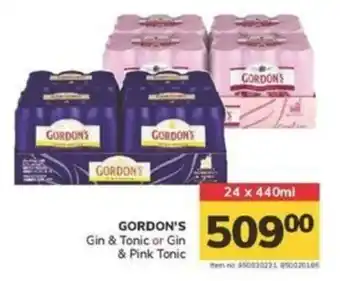 Jumbo GORDON'S Gin & Tonic or Gin & Pink Tonic offer