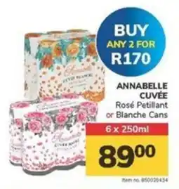 Jumbo ANNABELLE CUVÉE Rosé Petillant or Blanche Cans offer