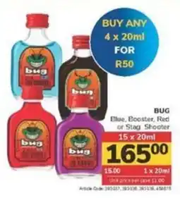 Jumbo BUG Blue, Booster, Red or Stag Shooter offer