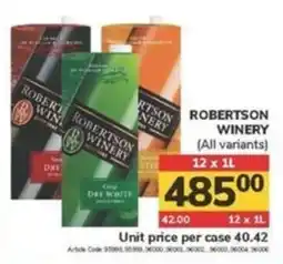 Jumbo ROBERTSON WINERY All variants offer