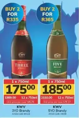 Jumbo KWV 3YO Brandy offer