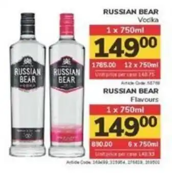 Jumbo RUSSIAN BEAR Vodka offer