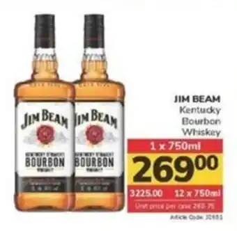 Jumbo JIM BEAM Kentucky Bourbon Whiskey offer